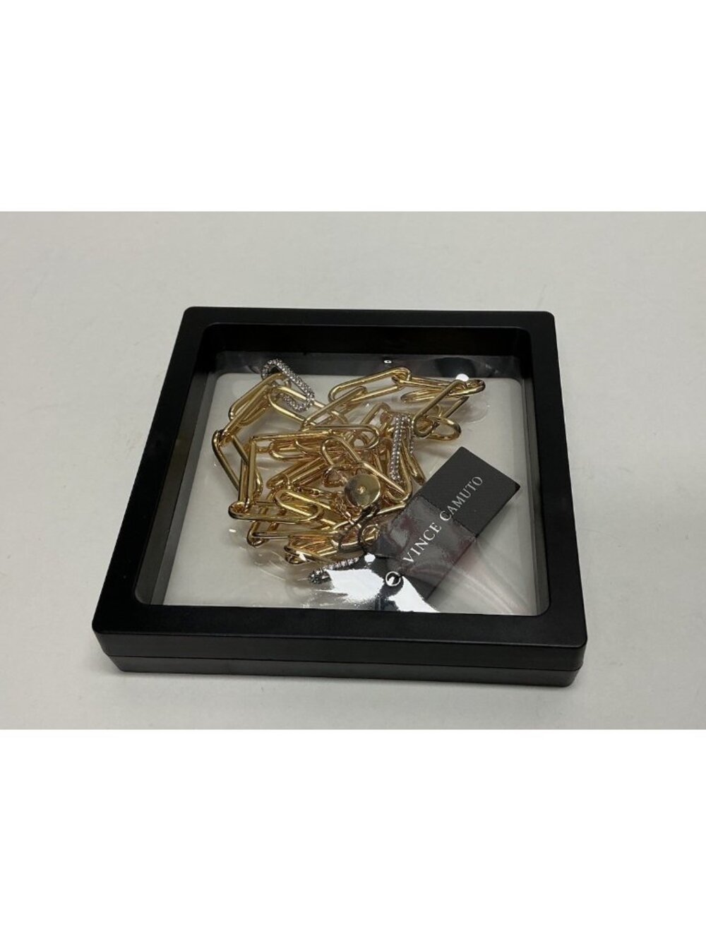 Vince Camuto Paper Clip Chain Necklace 32”-34” Gold Plated NWT $58